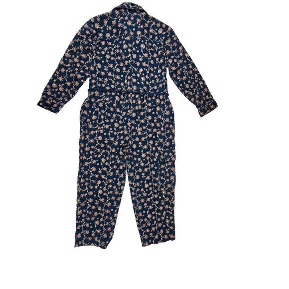 Future Collective Teal Floral  zipup Boilersuit Size 14 - Picture 2 of 7